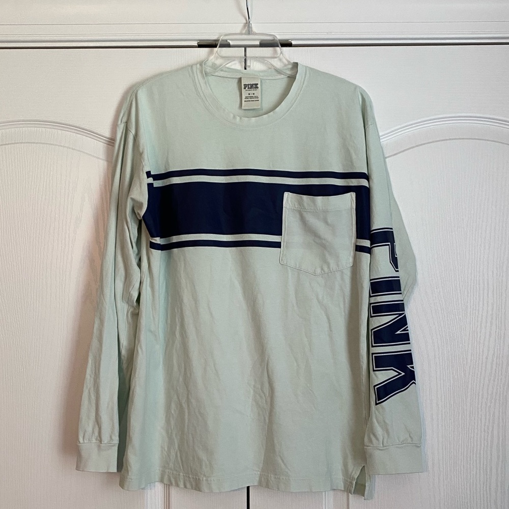 PINK Long Sleeve Pocket Tee